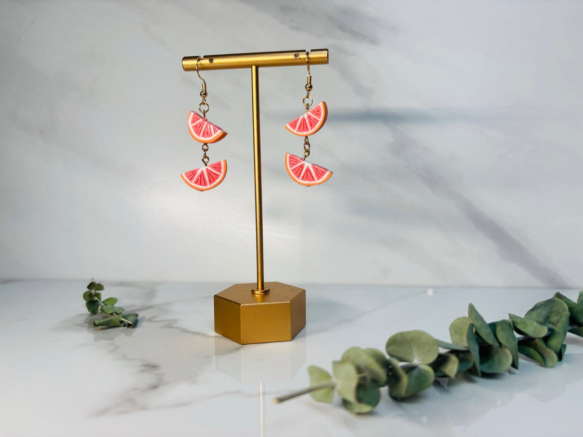 Grapefruits handmade earrings