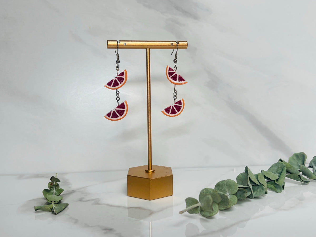 Blood Oranges handmade earrings