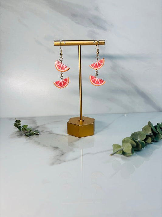 Grapefruits handmade earrings