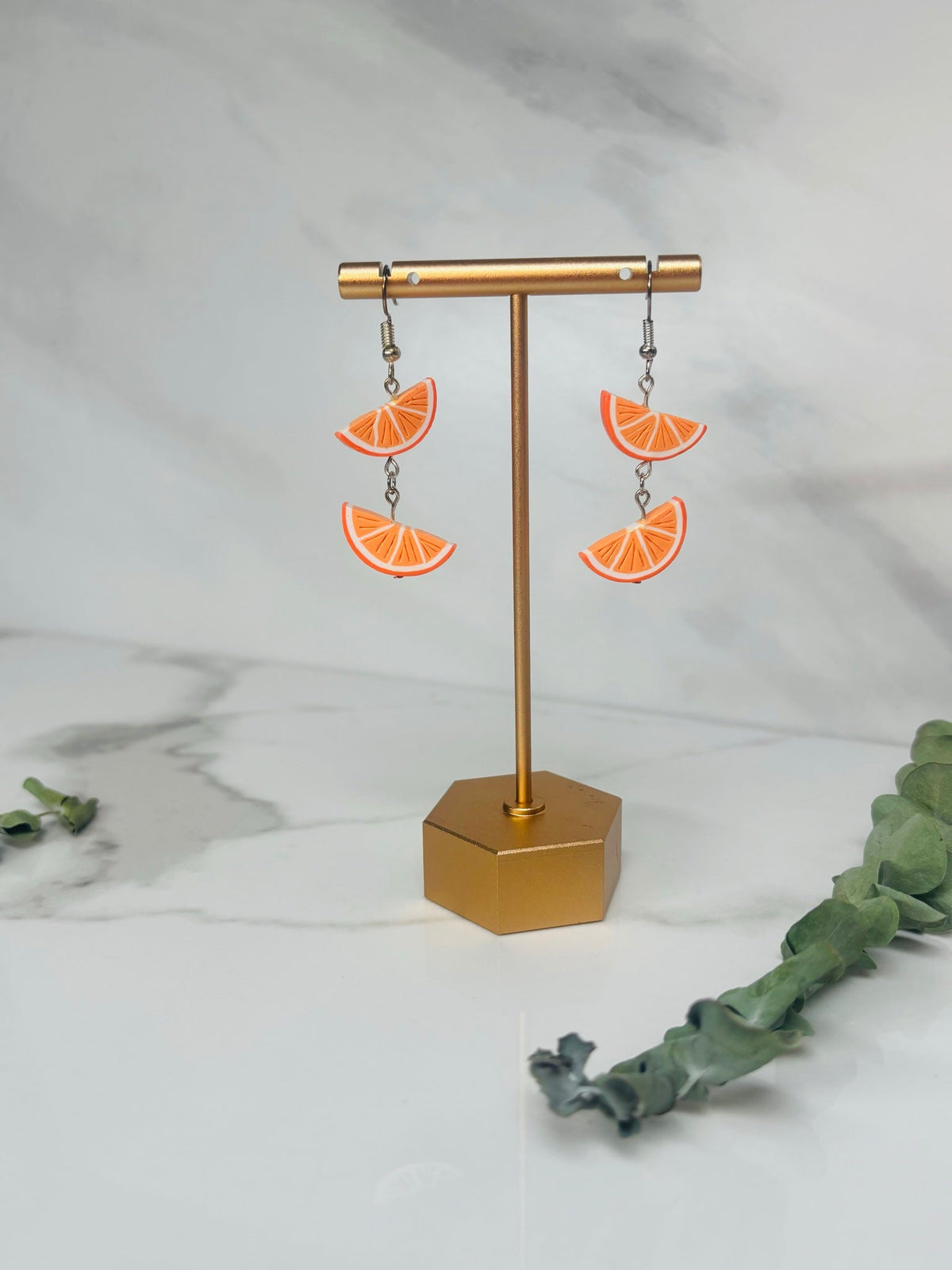 Oranges handmade earrings