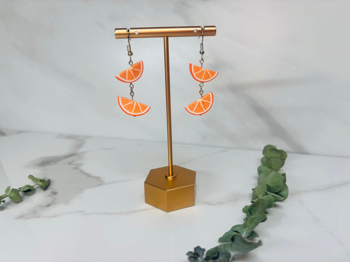Oranges handmade earrings